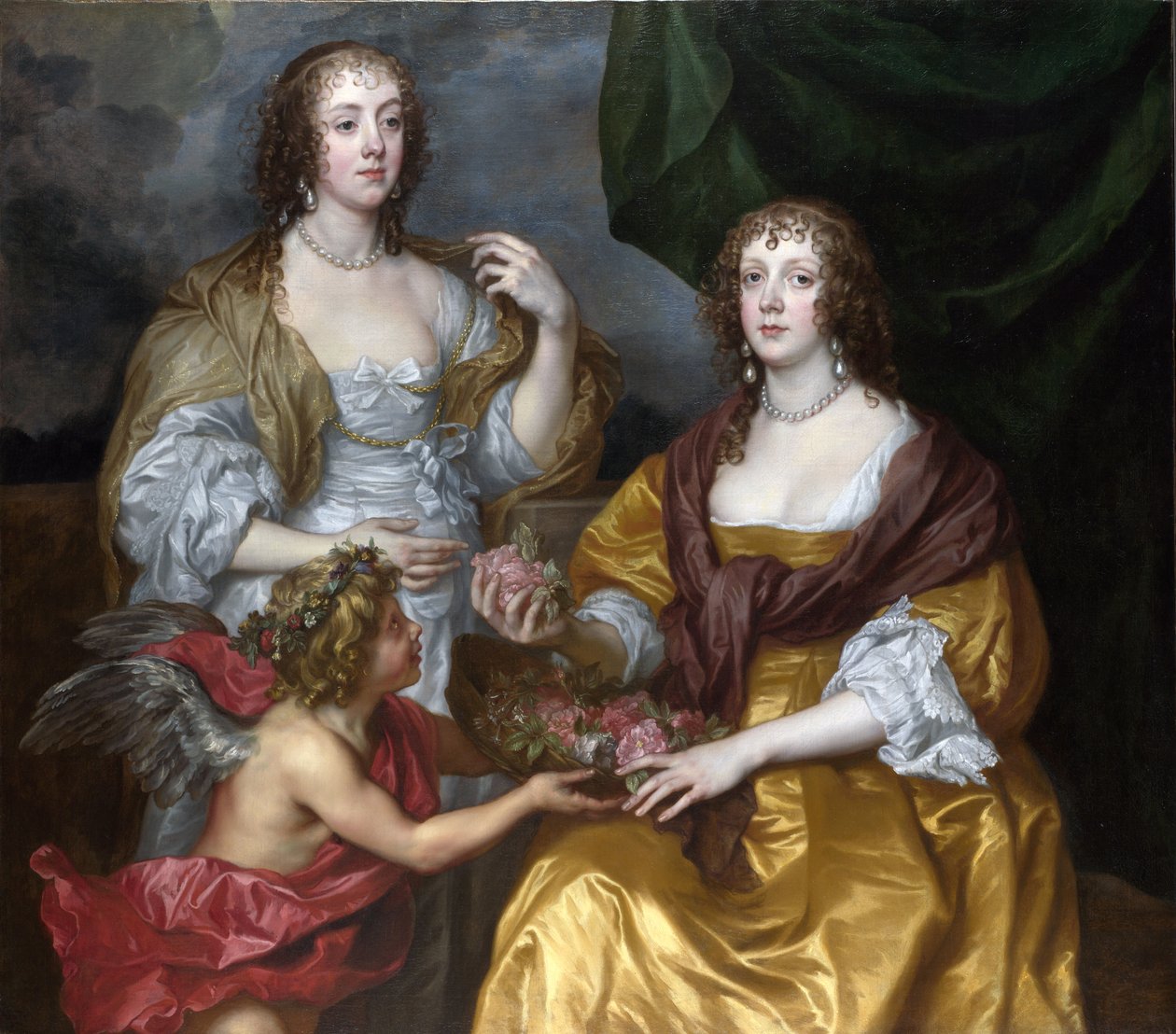 Ladies Elisabeth Thimbleby og Dorothy Viscountess Andover af Anthony van Dyck