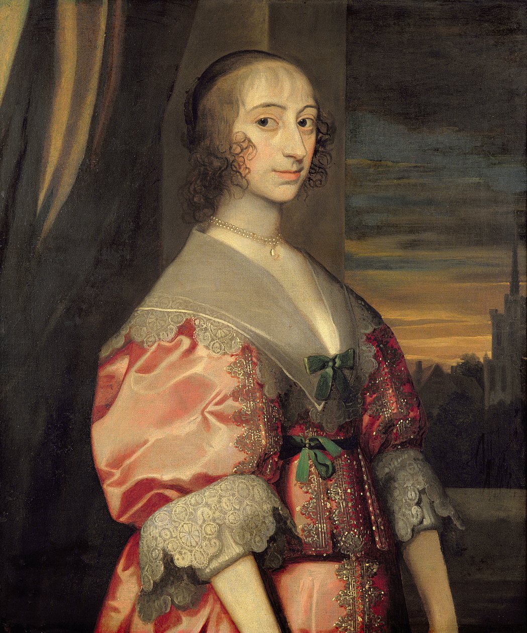 Lady Hoghton, hustru til den første baronet, 17. århundrede af Anthony van Dyck