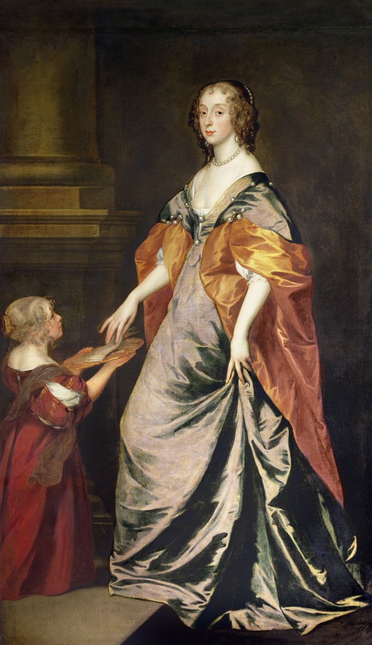 Lady Mary Villiers (1622-85) og fru Gibson af Anthony van Dyck