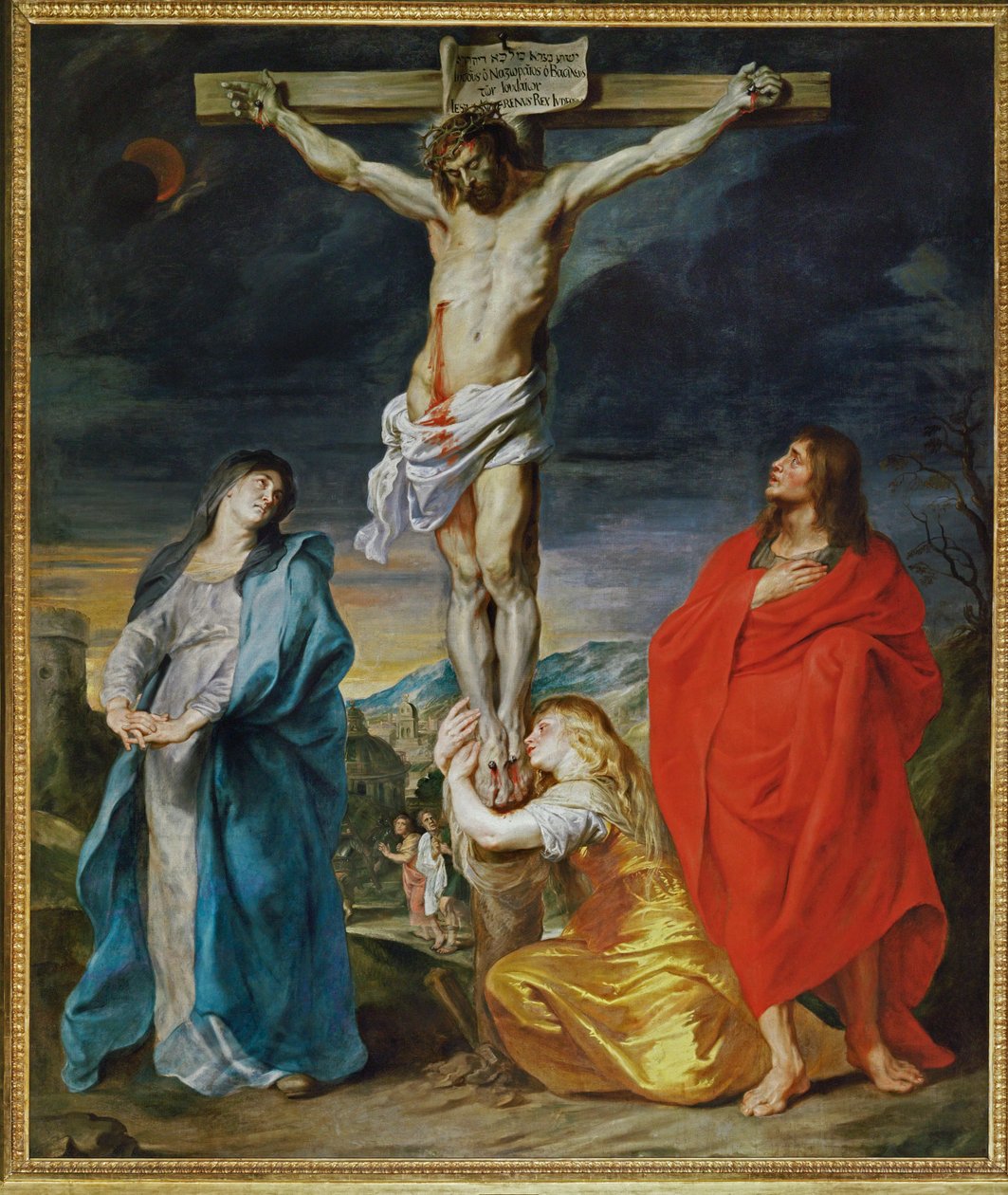 Kristus på korset, Jomfru Maria, Sankt Johannes og Sankt Magdalene ... af Anthony van Dyck
