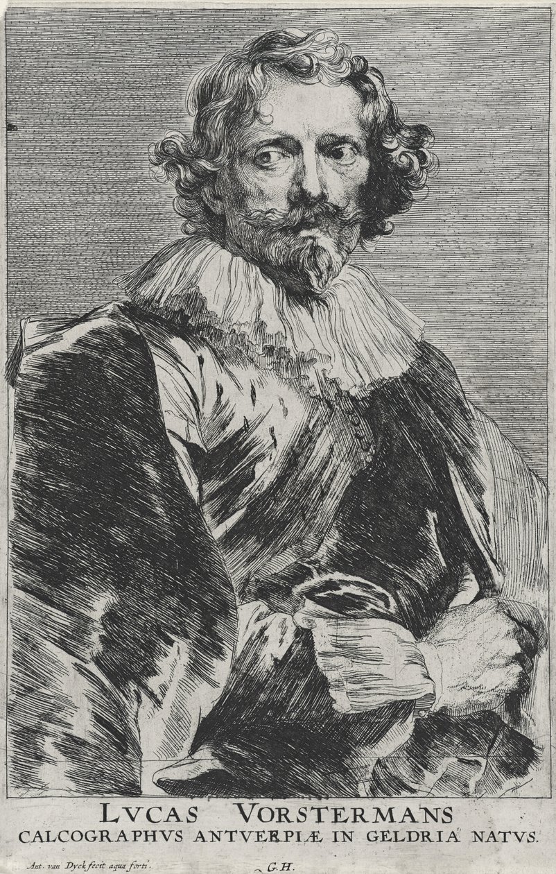 Lucas Vosterman, 1628-1632 (radering på lagt papir med gravering) af Anthony van Dyck