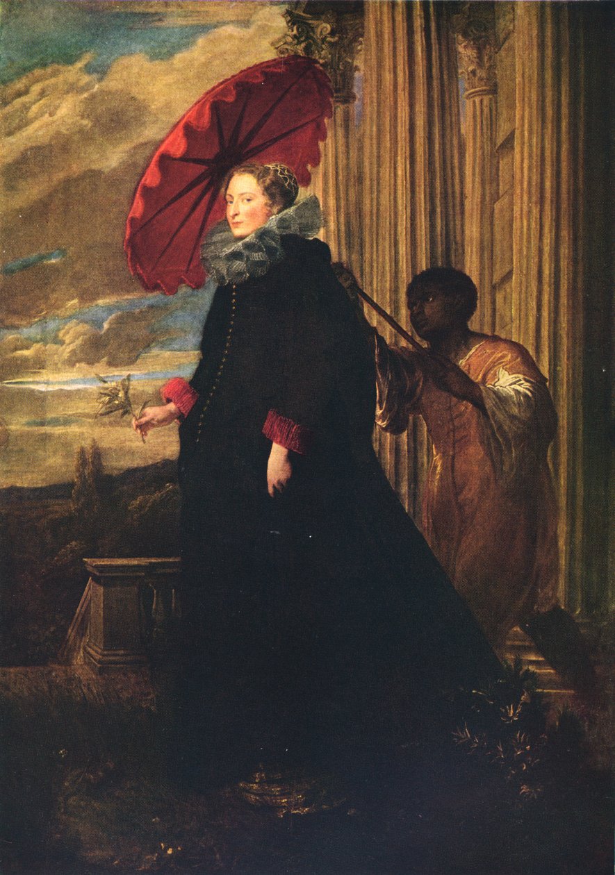 Marchesa Elena Grimaldi, hustru til Marchese Nicola Cattaneo, c1623 af Anthony van Dyck