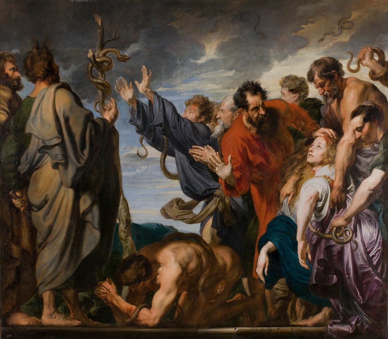 Moses og den skamløse slange af Anthony van Dyck