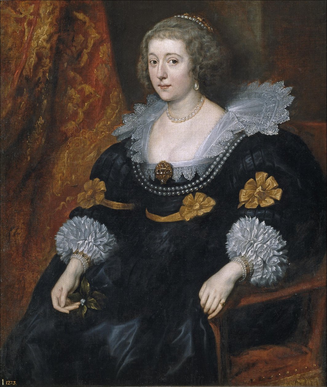 Portræt af Amalia van Solms-Braunfels (1602-1675), prinsesse af Oranien af Anthony van Dyck