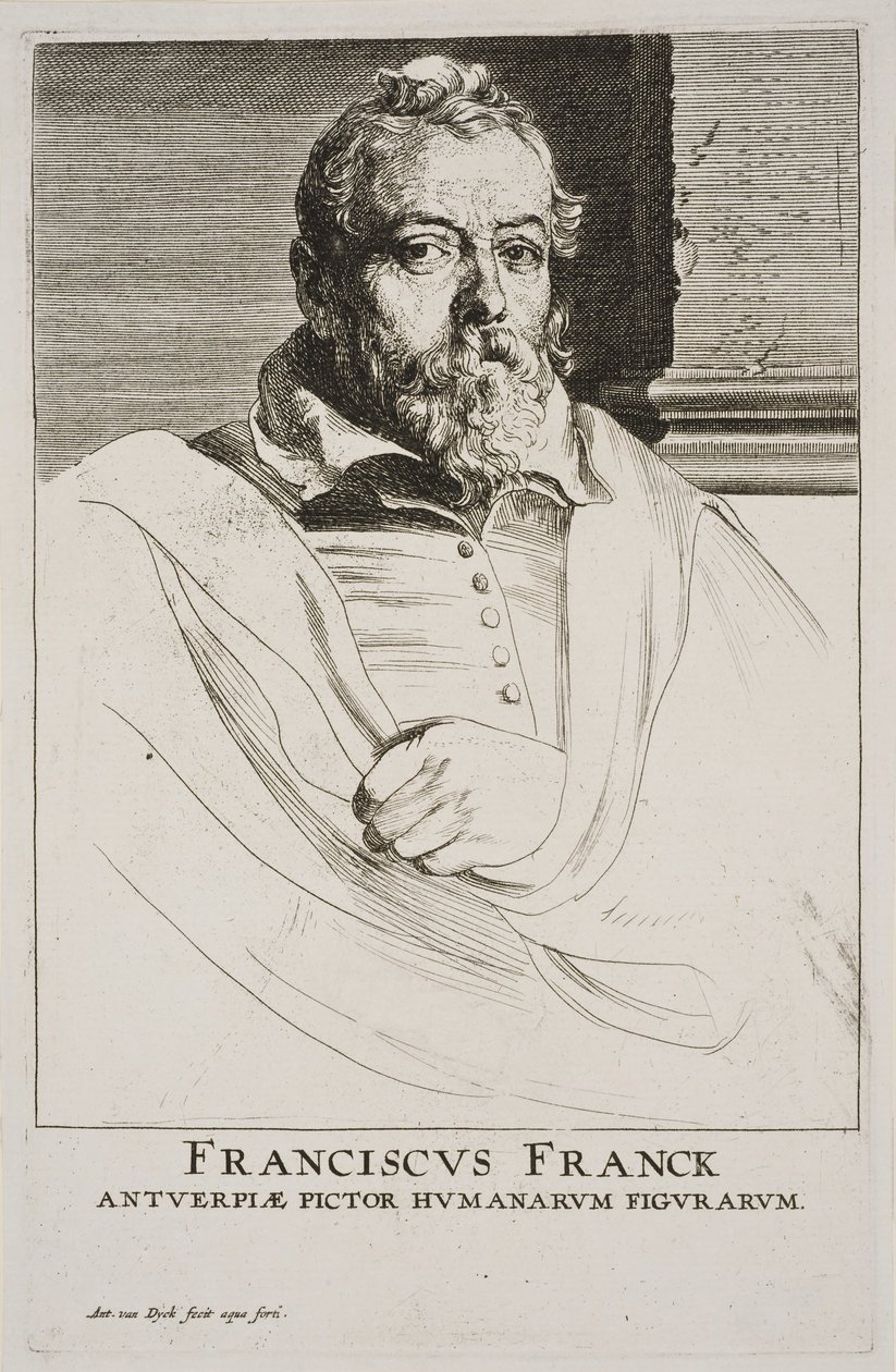 Portræt af Frans Francken af Anthony van Dyck