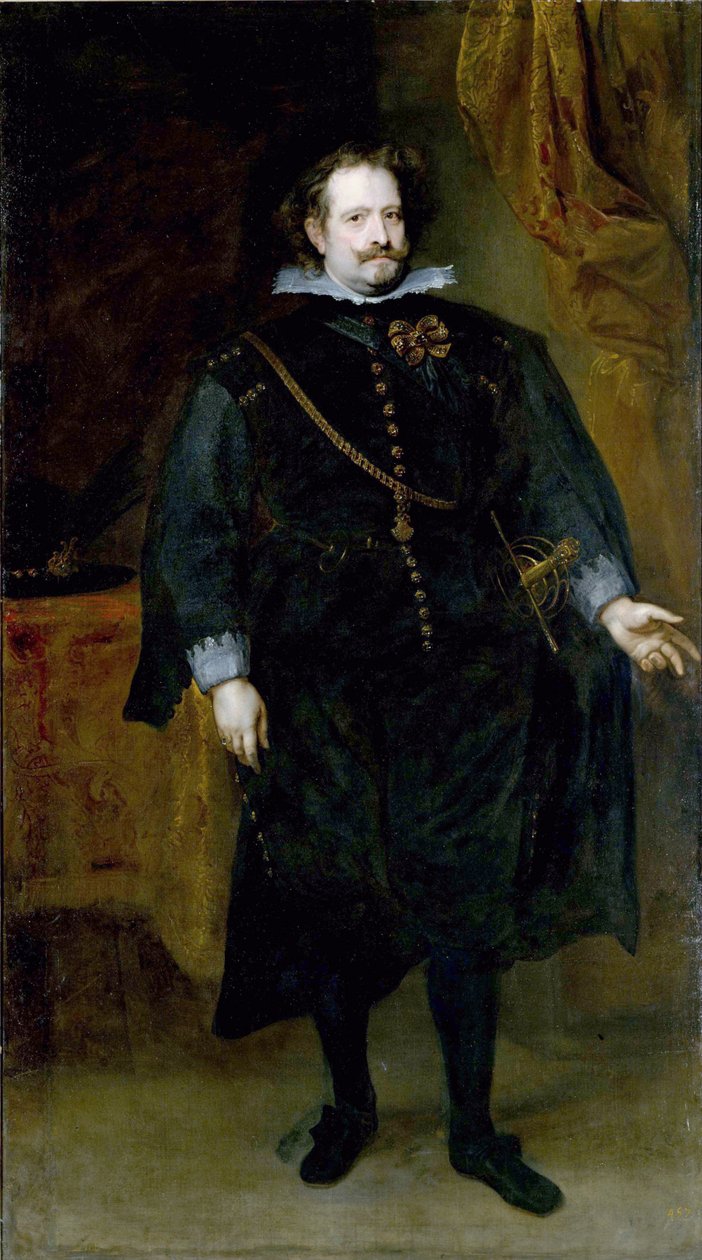 ""Portræt af Diego Felipe de Guzman, Marquis of Leganes (1580-1655) spansk politiker"" Maleri af d