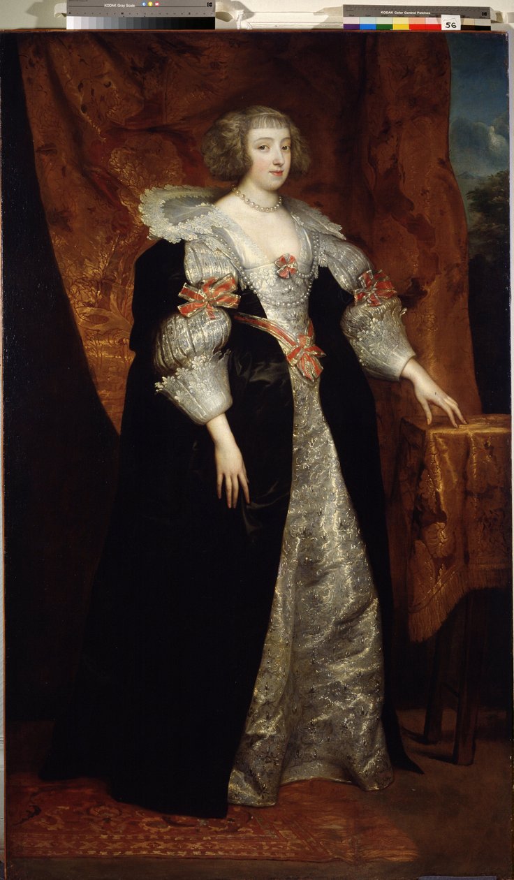 ""Portræt af en kvinde af den hollandske adel"" Maleri af Sir Anthonis (Antoine, Anthony eller Antoon) van Dyck (1599-1641) 17th Century State Museum Arkhangelskoye Estate, Moskva af Anthony van Dyck