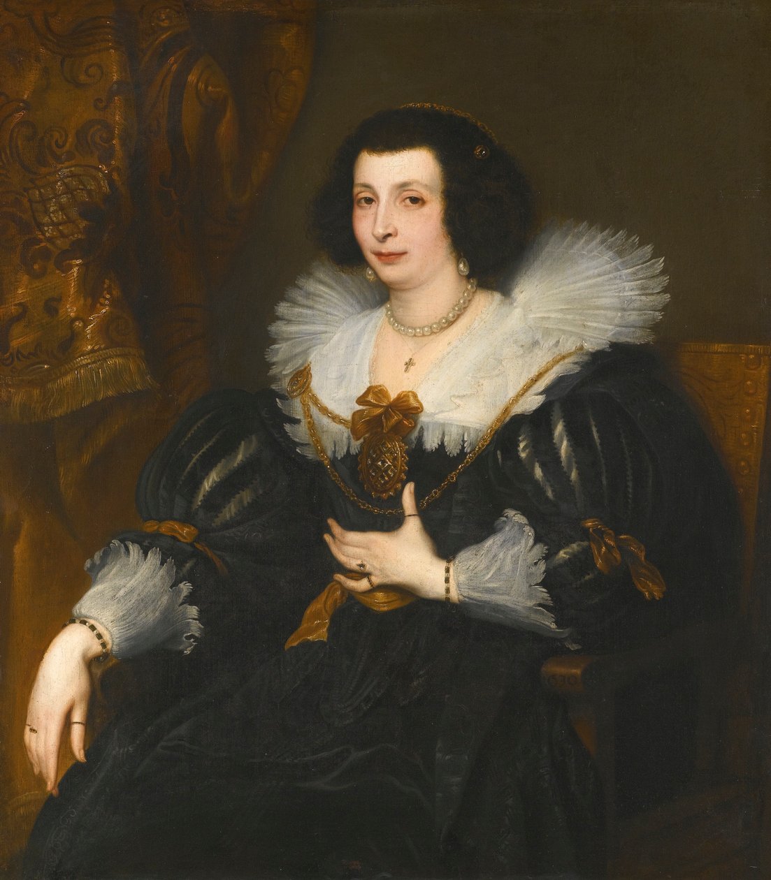 Portræt af Anna Maria de Çamudio (-1663), hustru til Ferdinand de Boisschot af Anthony van Dyck