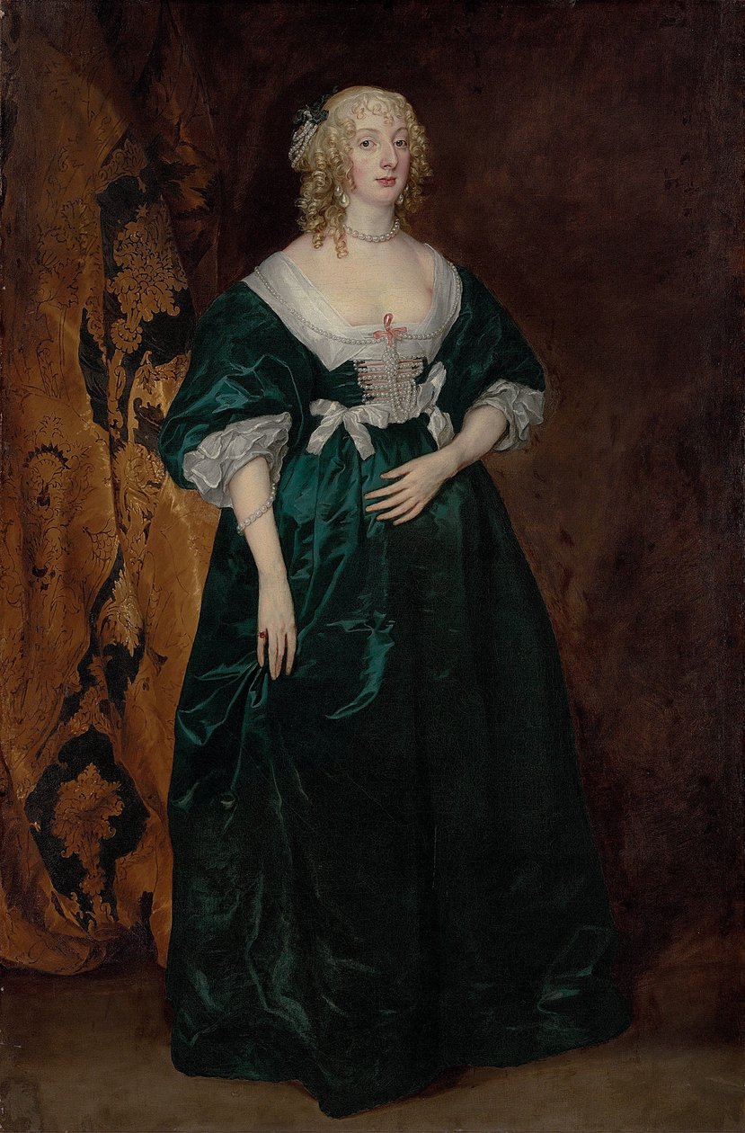 Portræt af Anne Sophia Herbert, grevinde af Carnarvon (-1695) af Anthony van Dyck