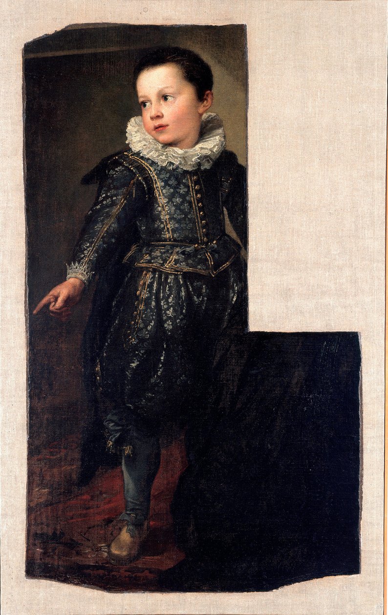 Portræt af Ansaldo Pallavicino (ne 1622) barn Maleri af Antonie Van Dyck (1599-1641) 1625 ca. Søn 288x198 cm Genes, National Gallery of Palazzo Spinola af Anthony van Dyck
