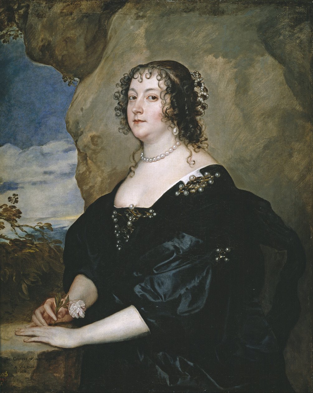 Portræt af Beatrice, grevinde af Oxford af Anthony van Dyck