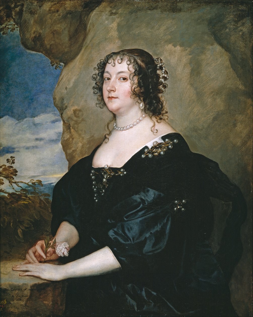 Portræt af Beatrice Hemmema, grevinde af Oxford (1580-1655) af Anthony van Dyck