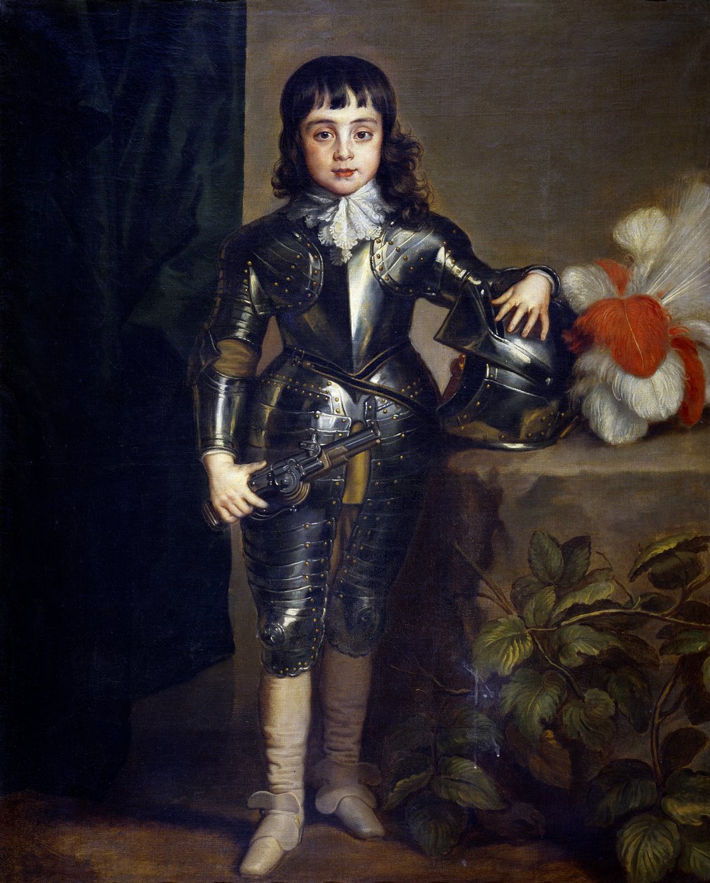 Portræt af Charles II af England (1630-1685) som barn - Dyck, Sir Anthony van (1599-1641) - ca 1637 - Olie på lærred - 135x109 - Museo del Prado, Madrid af Anthony van Dyck
