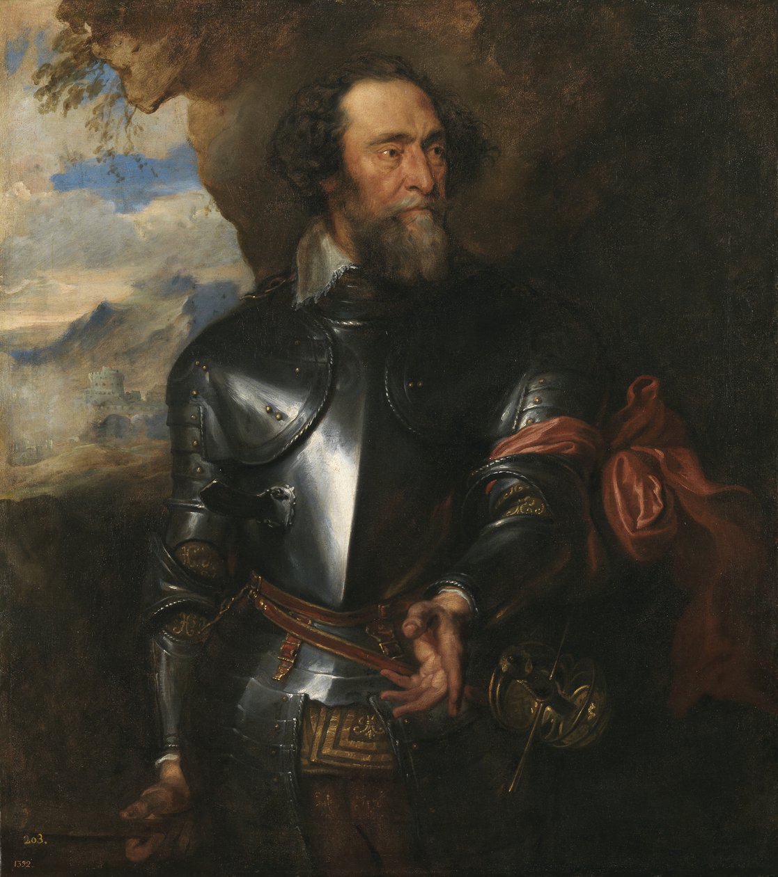 Portræt af grev Hendrik van den Bergh 1573-1638 af Anthony van Dyck
