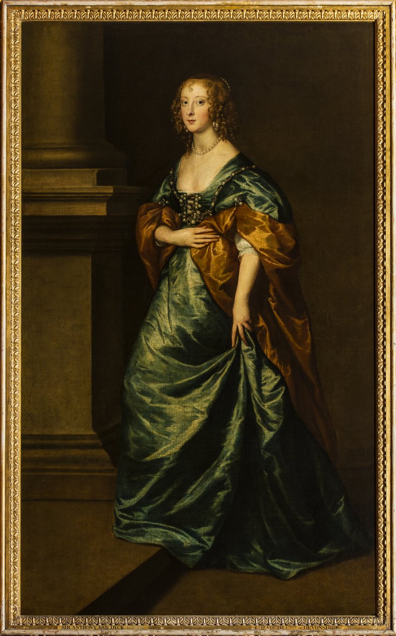 Portræt af Elizabeth Cecil, grevinde af Devonshire, ca. 1639 (olie på lærred) af Anthony van Dyck
