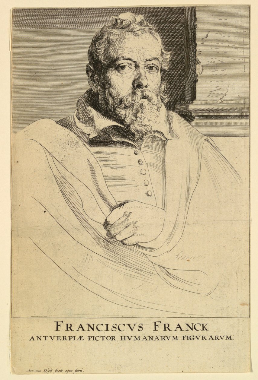 Portræt af Frans Francken, fra Icons of Princes of Men af Anthony van Dyck