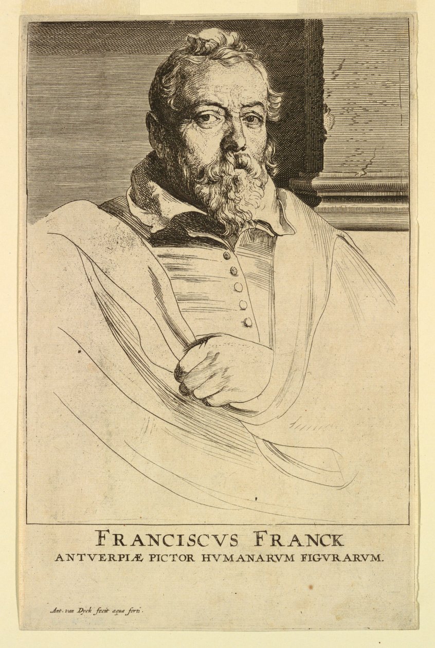 Portræt af Frans Francken, fra Icons of Princes of Men af Anthony van Dyck