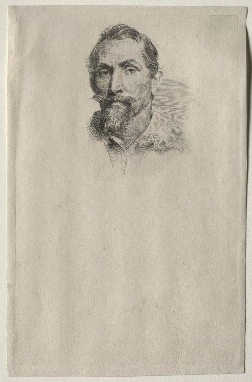 Portræt af Frans Snyders. af Anthony van Dyck