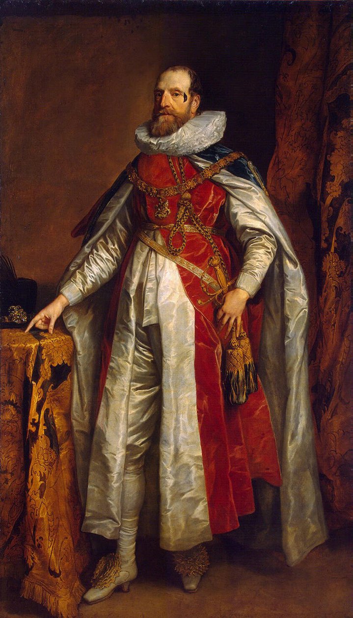 Portræt af Henry Danvers, 1. jarl af Danby 1573-1644, i klæder som Ridder af strømpebåndet, slutningen af 1630