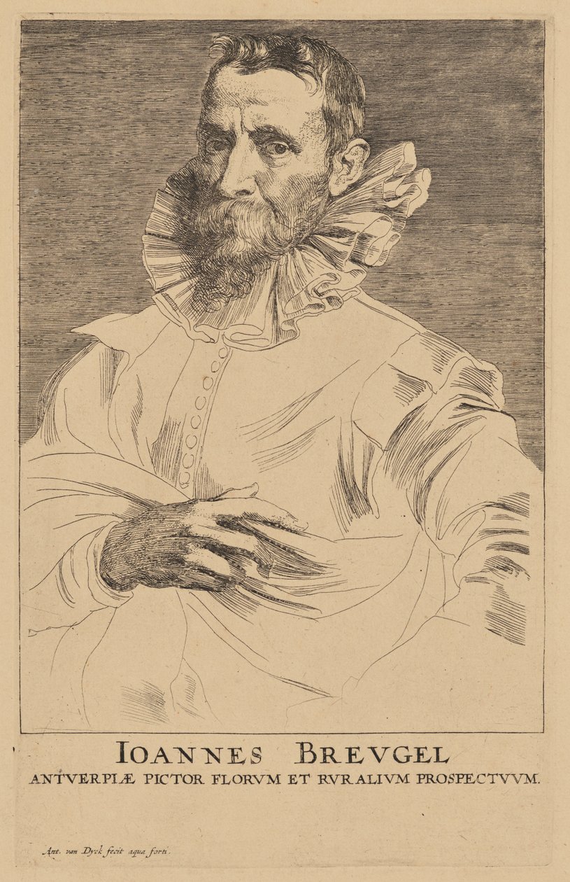 Portræt af Jan Bruegel den Ældre af Anthony van Dyck