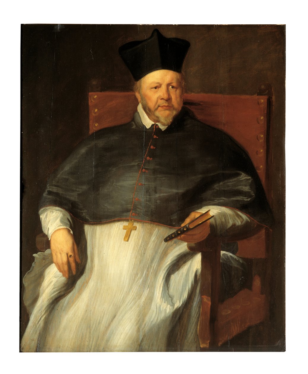 Portræt af Jan Malderus, biskop af Antwerpen (olie på panel) af Anthony van Dyck