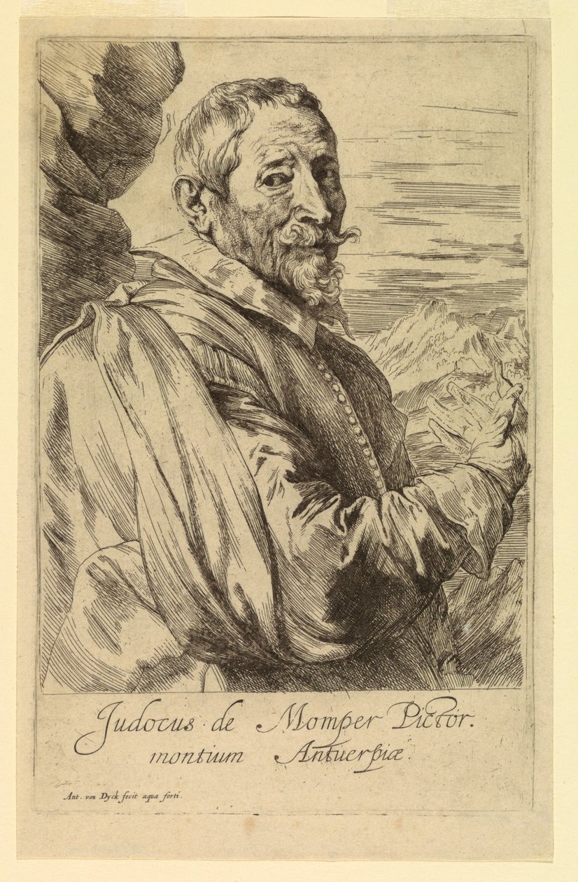 Portræt af Josse de Momper, fra Icons of Princes of Men af Anthony van Dyck