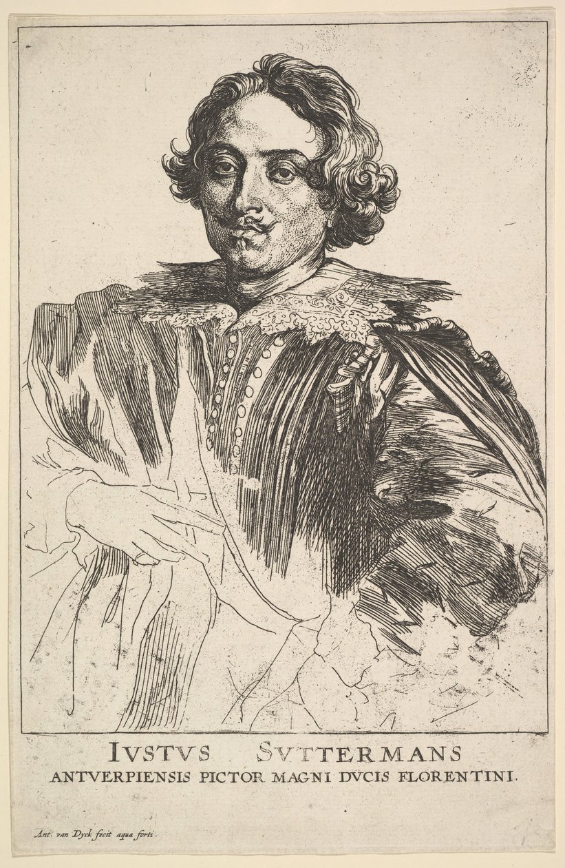 Portræt af Justus Suttermans, 1600-tallet. af Anthony van Dyck