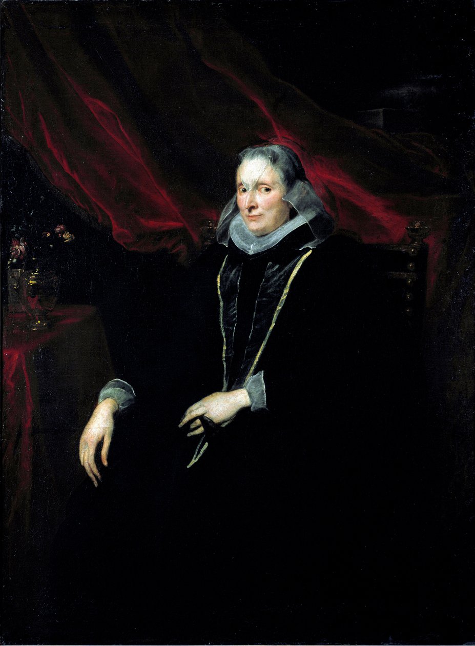 Portræt af Luigia Cattaneo gentile maleri af Antonie Van Dyck (1599-1641) 1621 omkring søn. 147x112 cm Strasbourg, Musee des Beaux Arts af Anthony van Dyck