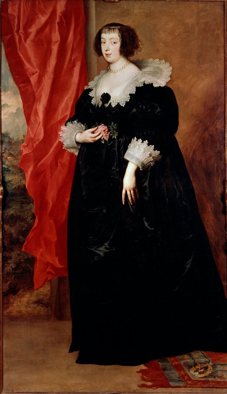 Portræt af Margaret af Lorraine (1613-1662), hertuginde af Orleans og Alencon, maleri af Antoine (Antoon eller Anton) Van Dyck (1599-1641) af Anthony van Dyck