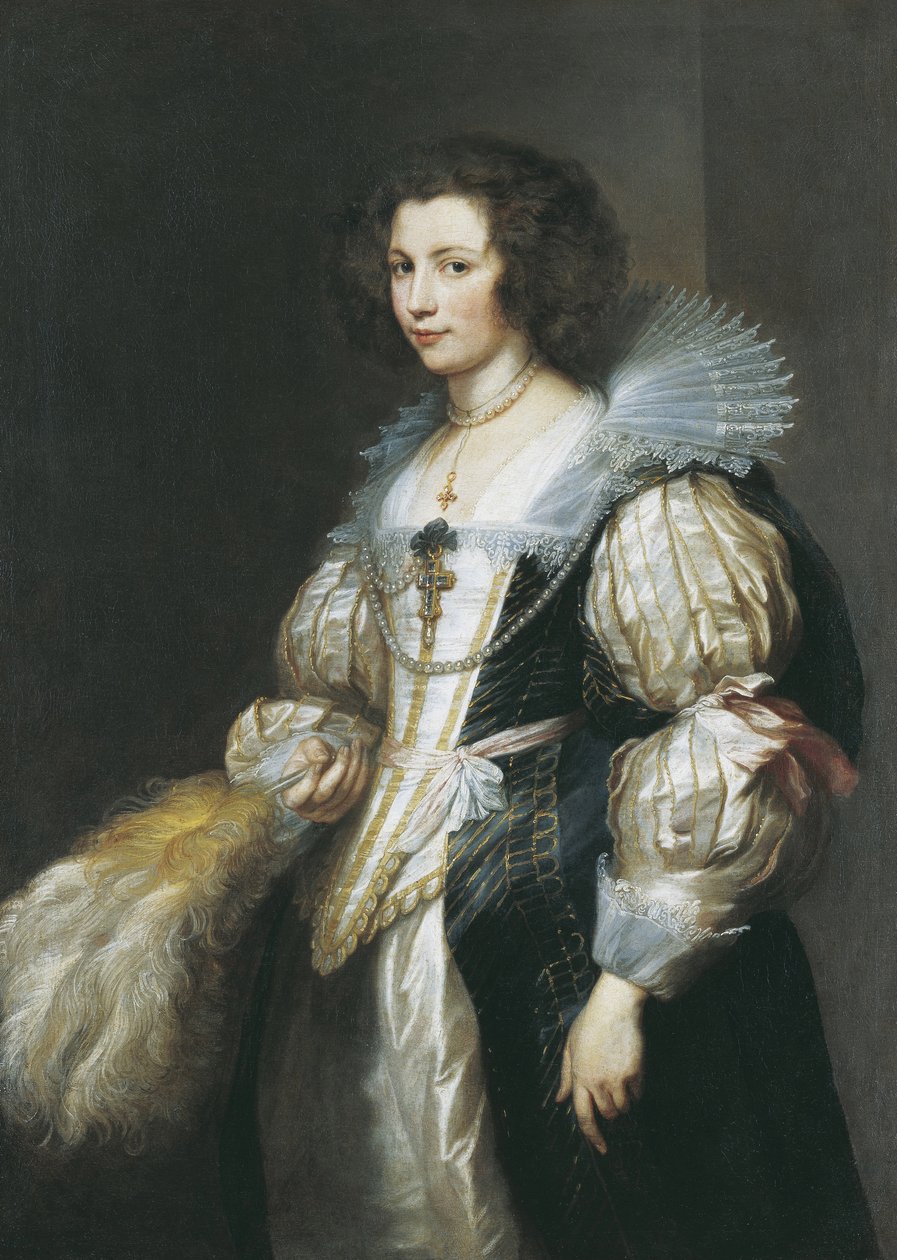 Portræt af Maria de Tassis (1611-1638), ca. 1629-1630 (olie på lærred) af Anthony van Dyck