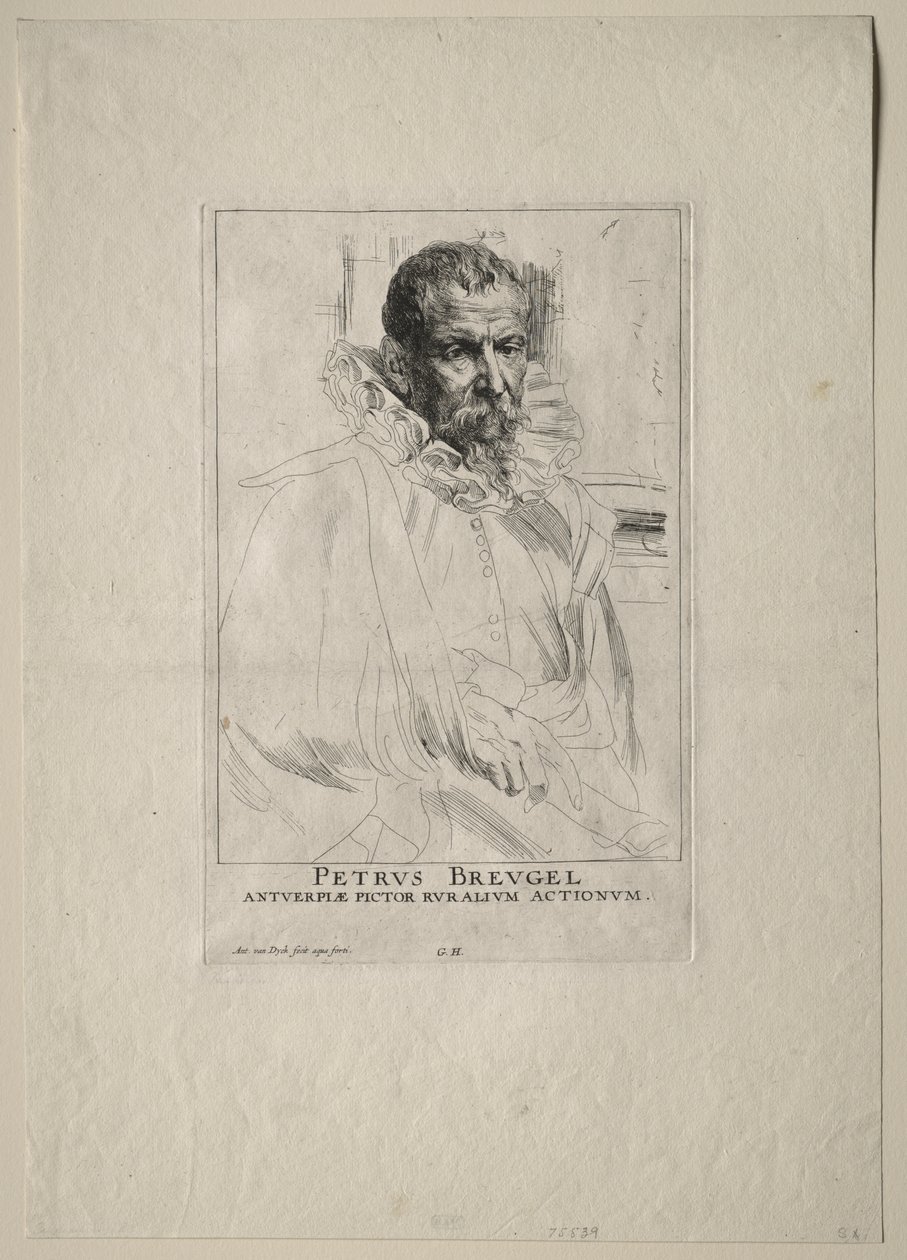 Portræt af Pieter Breughel af Anthony van Dyck