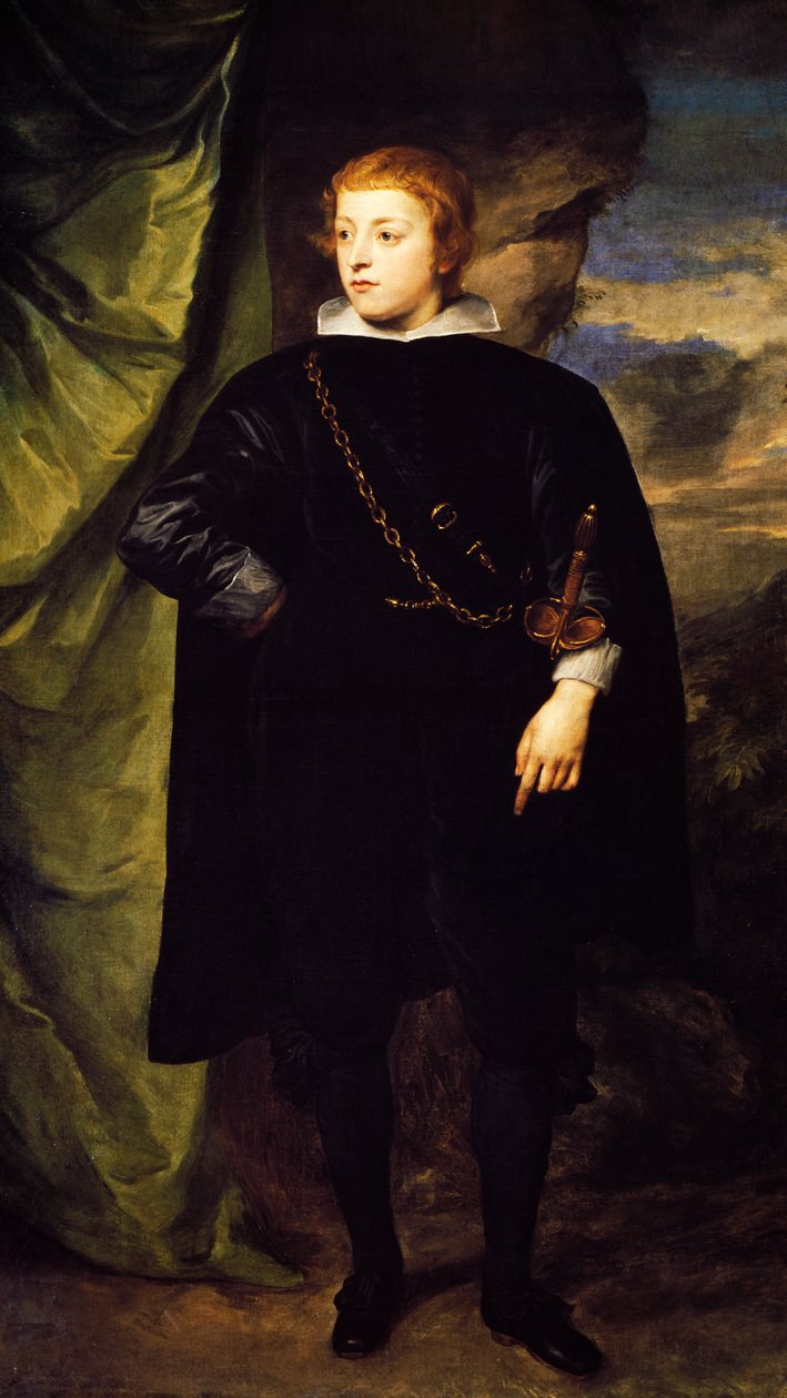 Portræt af prins Charles Louis af Pfalz (Mannheim 1617-1680), maleri af Anthony van Dyck (1599-1641) af Anthony van Dyck