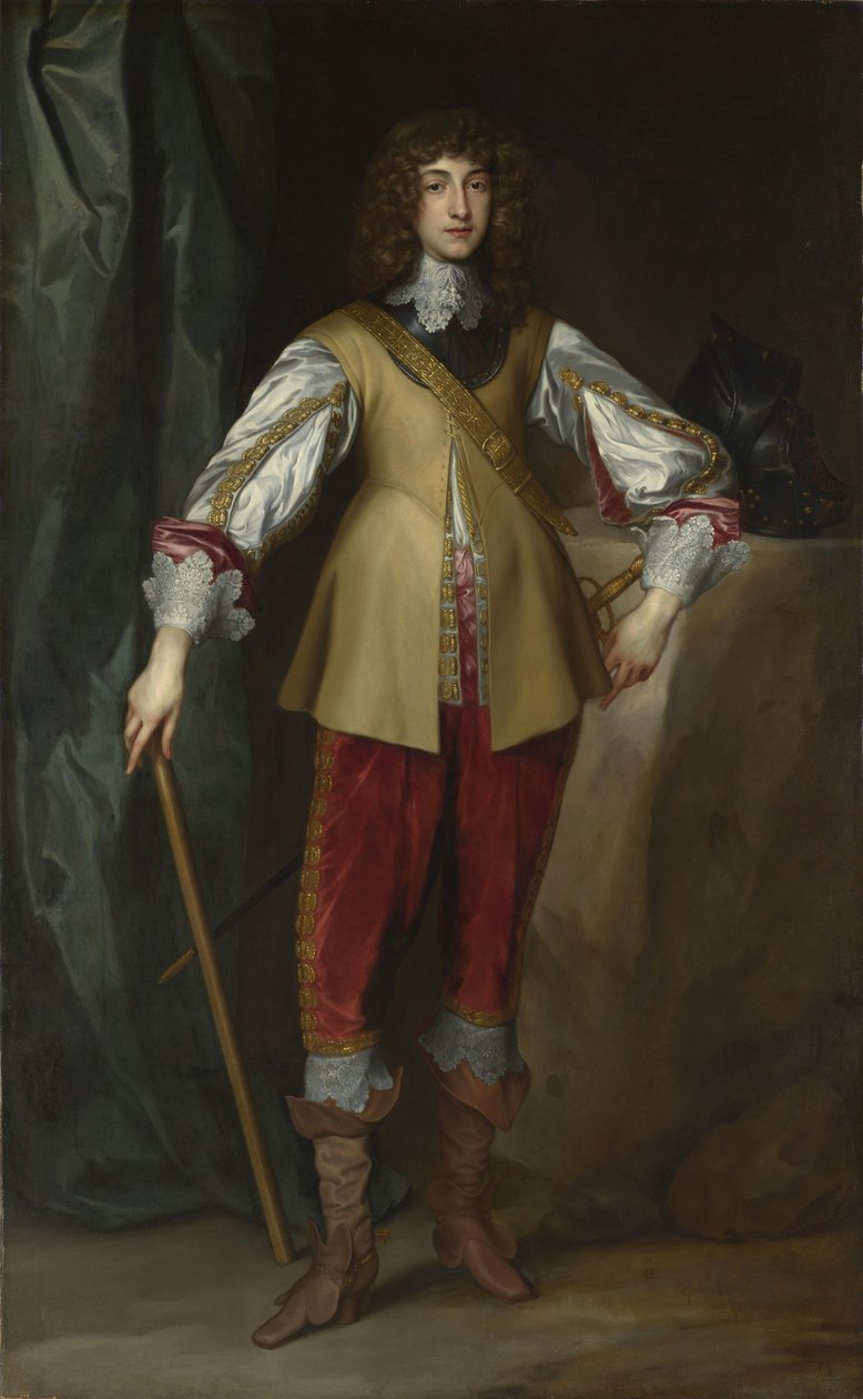 Portræt af prins Rupert af Rhinen 1619-1682, hertug af Cumberland, ca 1637 af Anthony van, Dyck