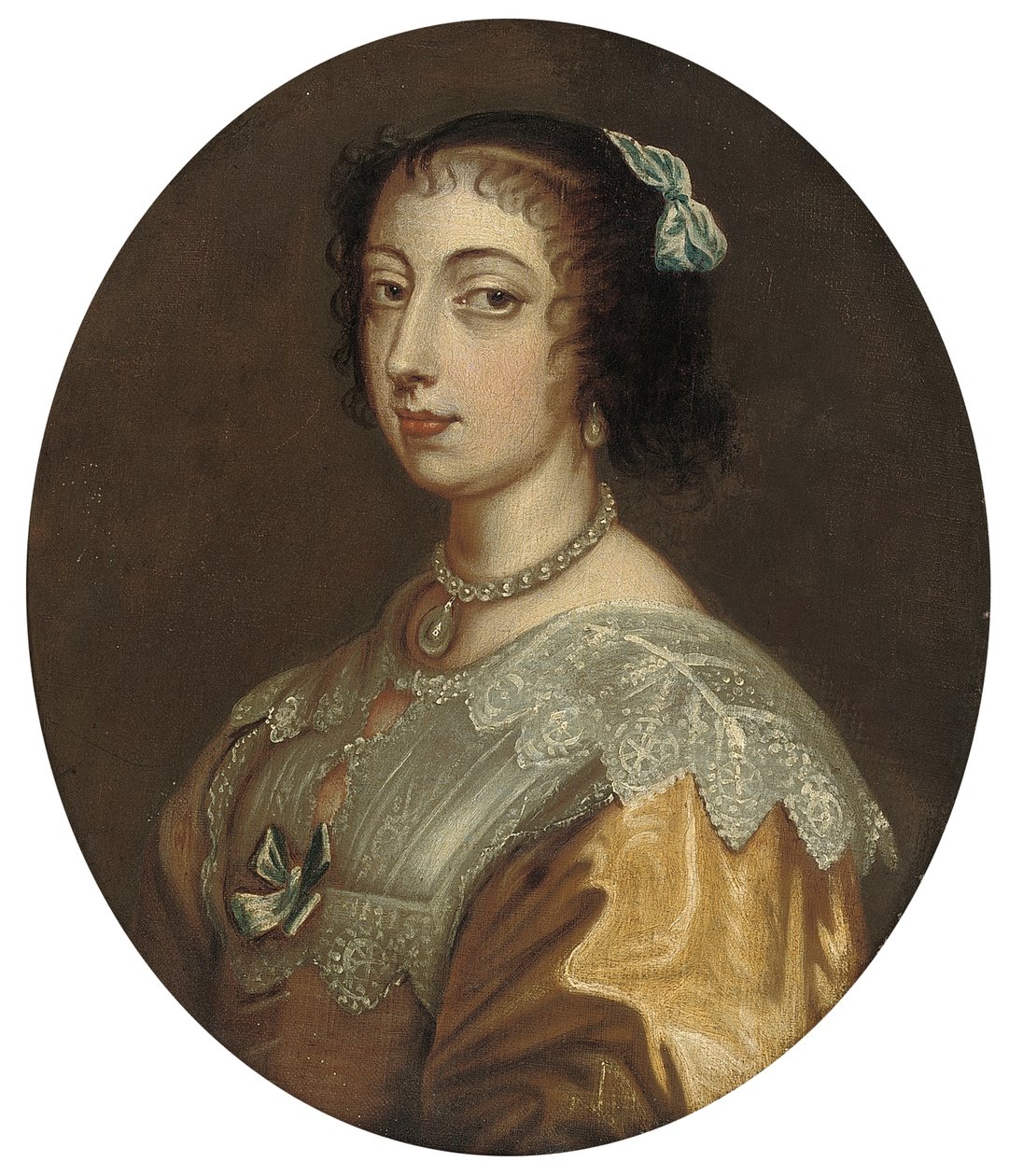 Portræt af Dronning Henrietta Maria af Anthony van Dyck
