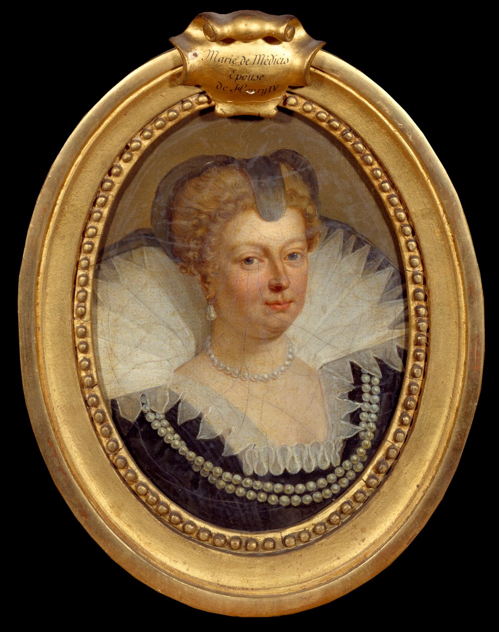 Portræt af dronning Mary af Medicis (Maria de Medici) (1573-1642) Maleri af Antoon Van Dyck (1599-1641) Chantilly fra det 17. århundrede, Musee Conde af Anthony van Dyck