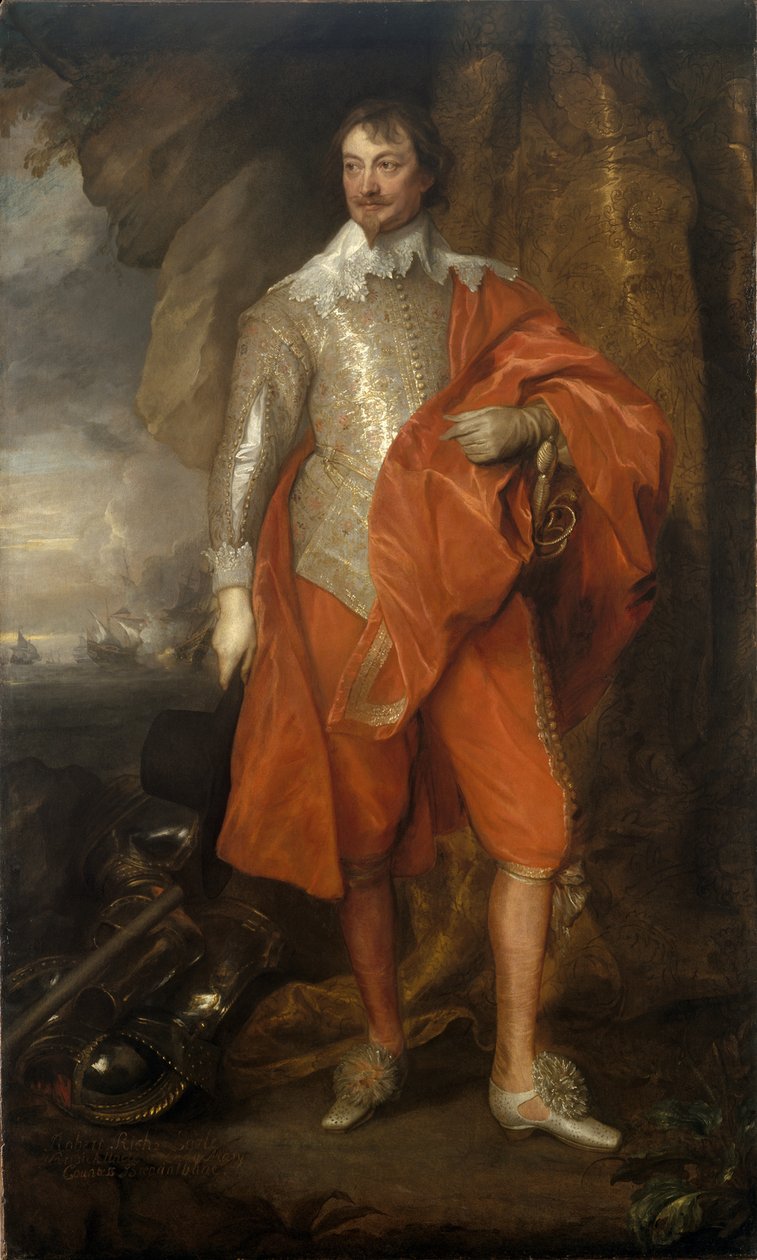 Portræt af Robert Rich, 2. jarl af Warwick 1587-1658, mellem 1632 og 1641 af Anthony van Dyck