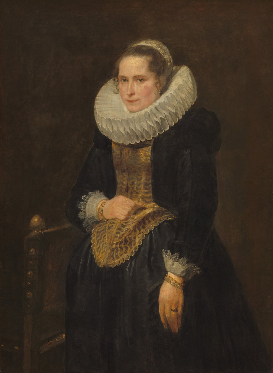Portræt af en flamsk dame, sandsynligvis 1618. af Anthony van Dyck