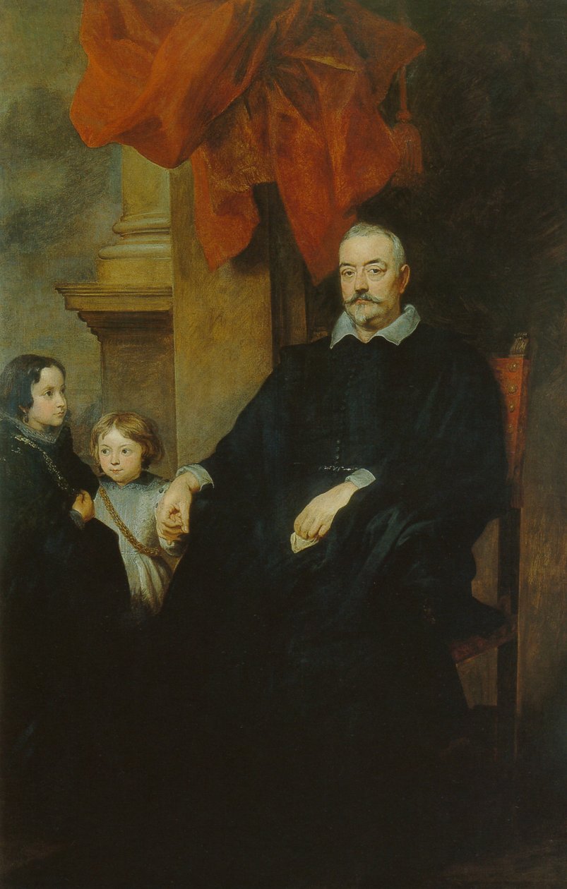Portræt af en genuesisk adelsmand og to piger af Anthony van Dyck