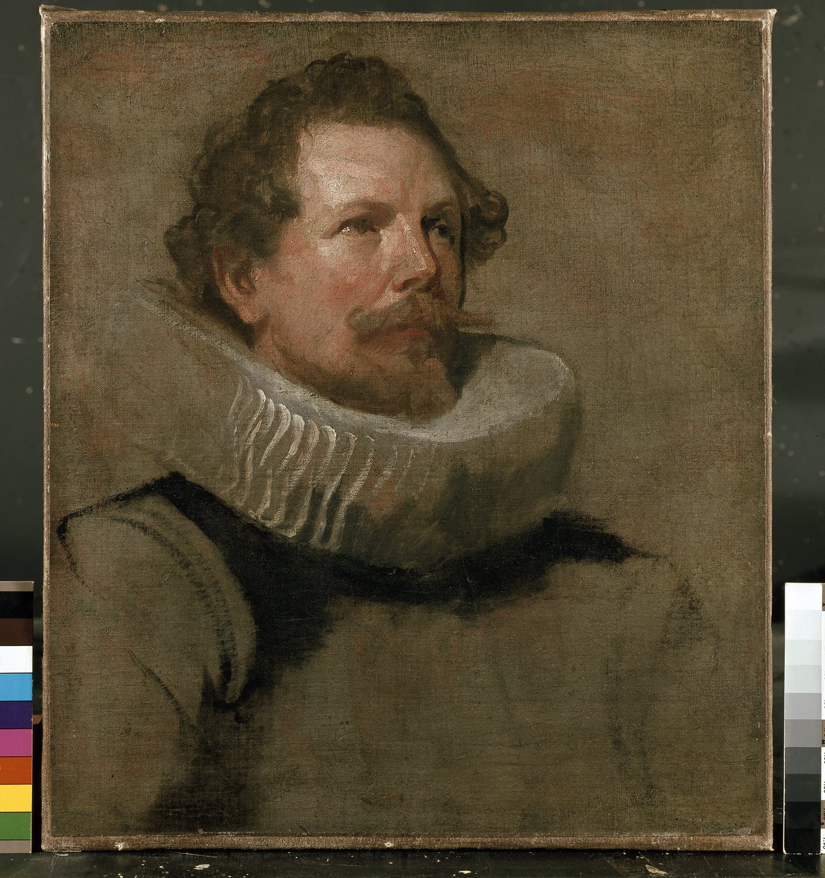 Portræt af en mand iført en møllestenskrave, 1600-tallet af Anthony van Dyck