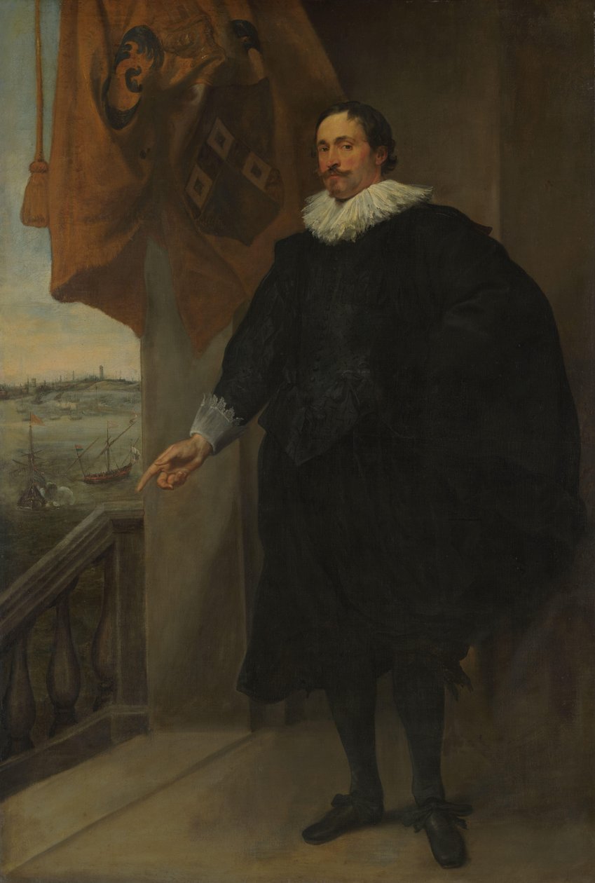 Portræt af en adelsmand, muligvis Adriaan van der Borcht af Anthony van Dyck