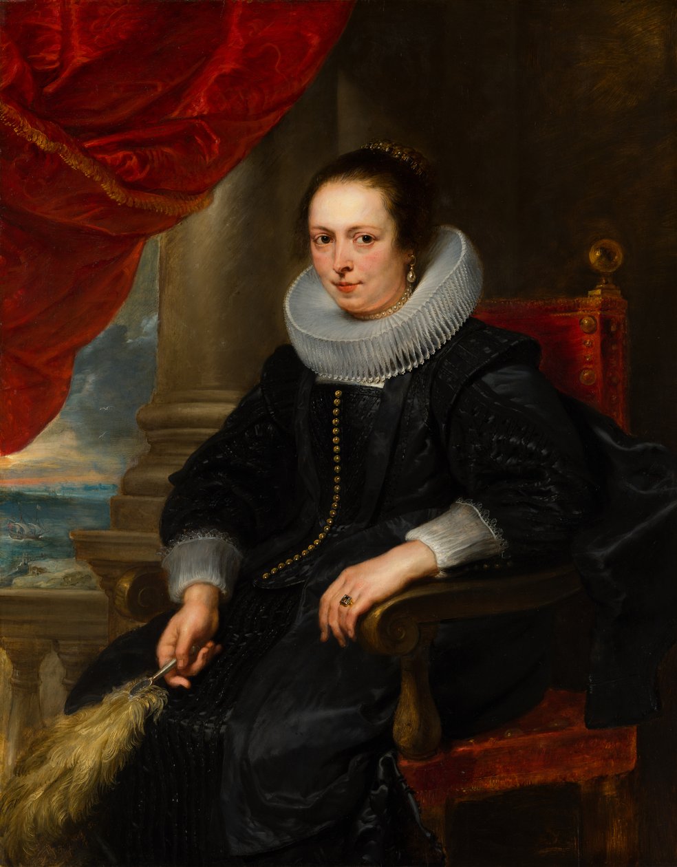 Portræt af en kvinde, muligvis Clara Fourment af Anthony van Dyck