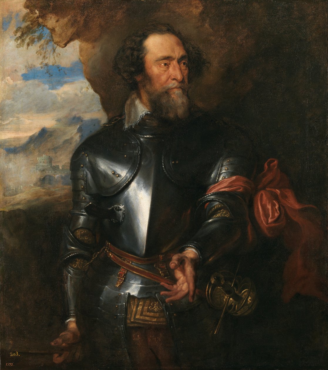 Portræt af grev Hendrik van den Bergh (1573-1638) af Anthony van Dyck
