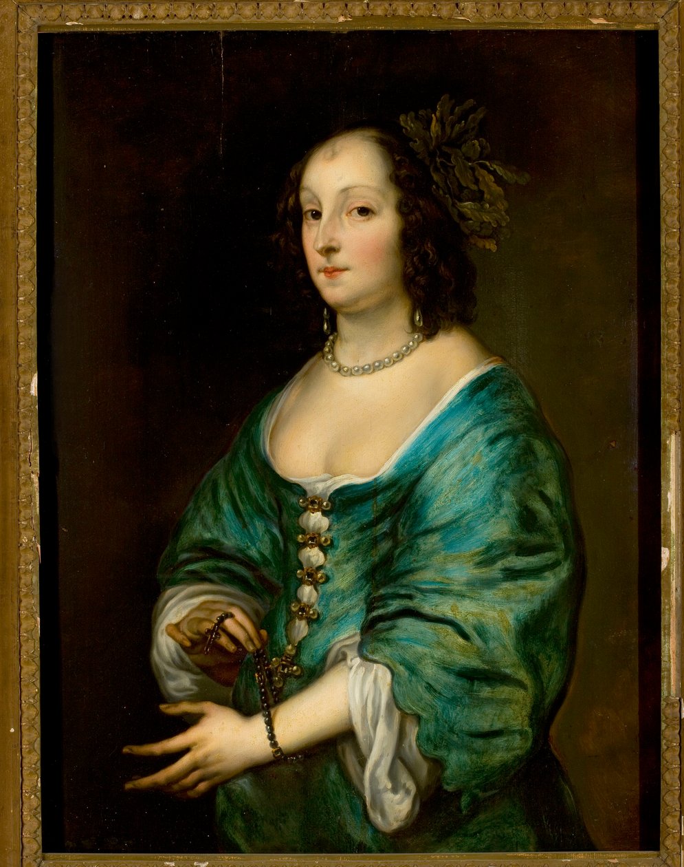 Portræt af Mary Ruthven, kunstnerens hustru af Anthony van Dyck