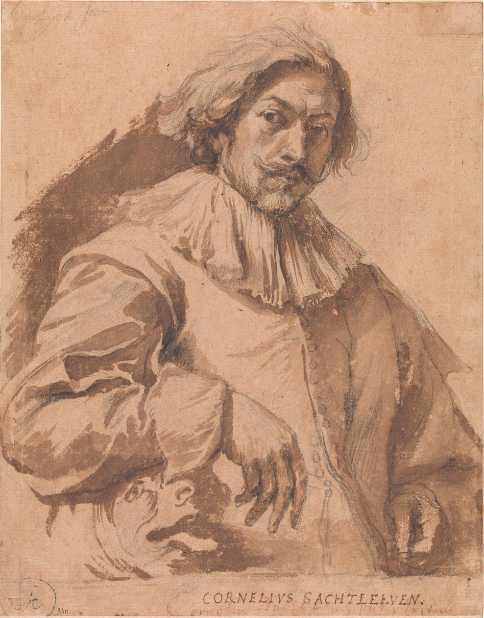 Portræt af Cornelis Saftleven af Anthony van Dyck