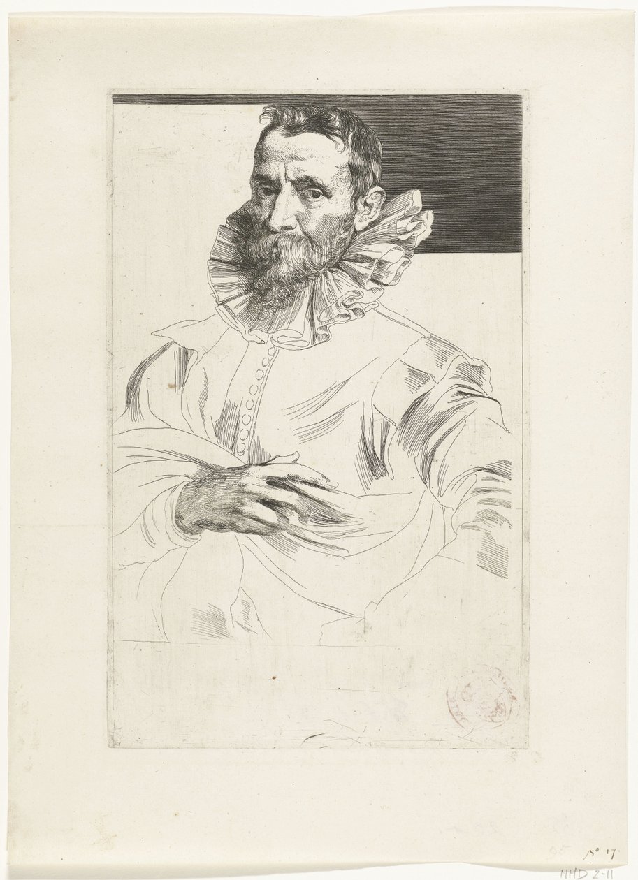 Portræt af Jan Brueghel den Ældre af Anthony van Dyck