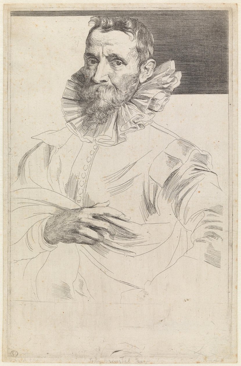 Portræt af Jan Brueghel den Ældre af Anthony van Dyck