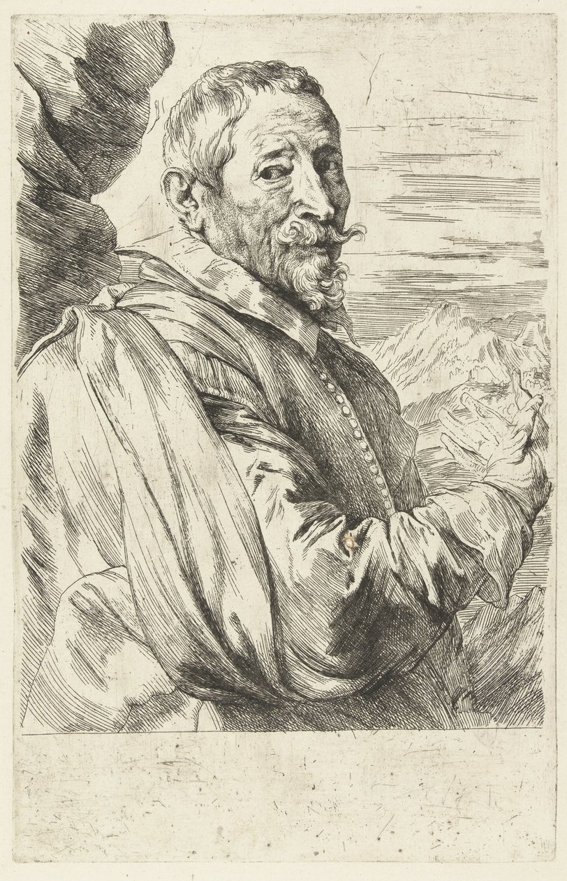 Portræt af Joos de Momper af Anthony van Dyck