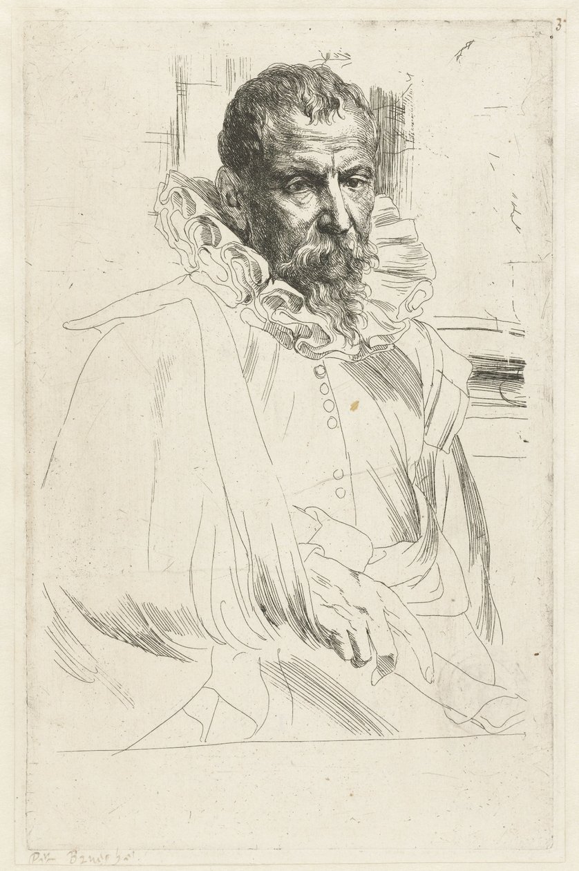 Portræt af Pieter Brueghel den Yngre af Anthony van Dyck