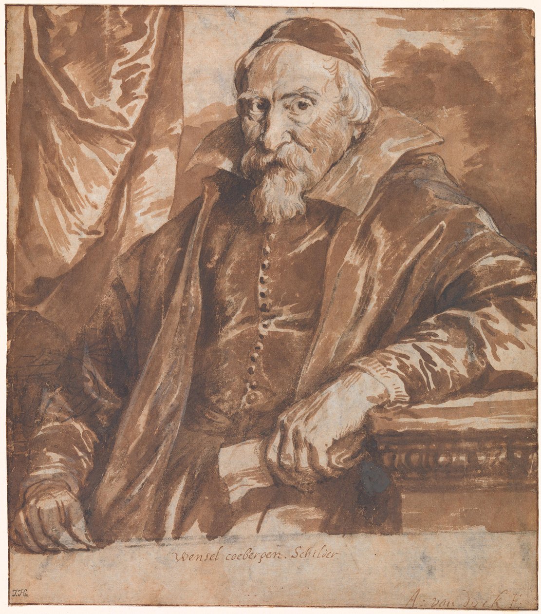Portræt af Wenzel Coeberger (Coebergher) af Anthony van Dyck