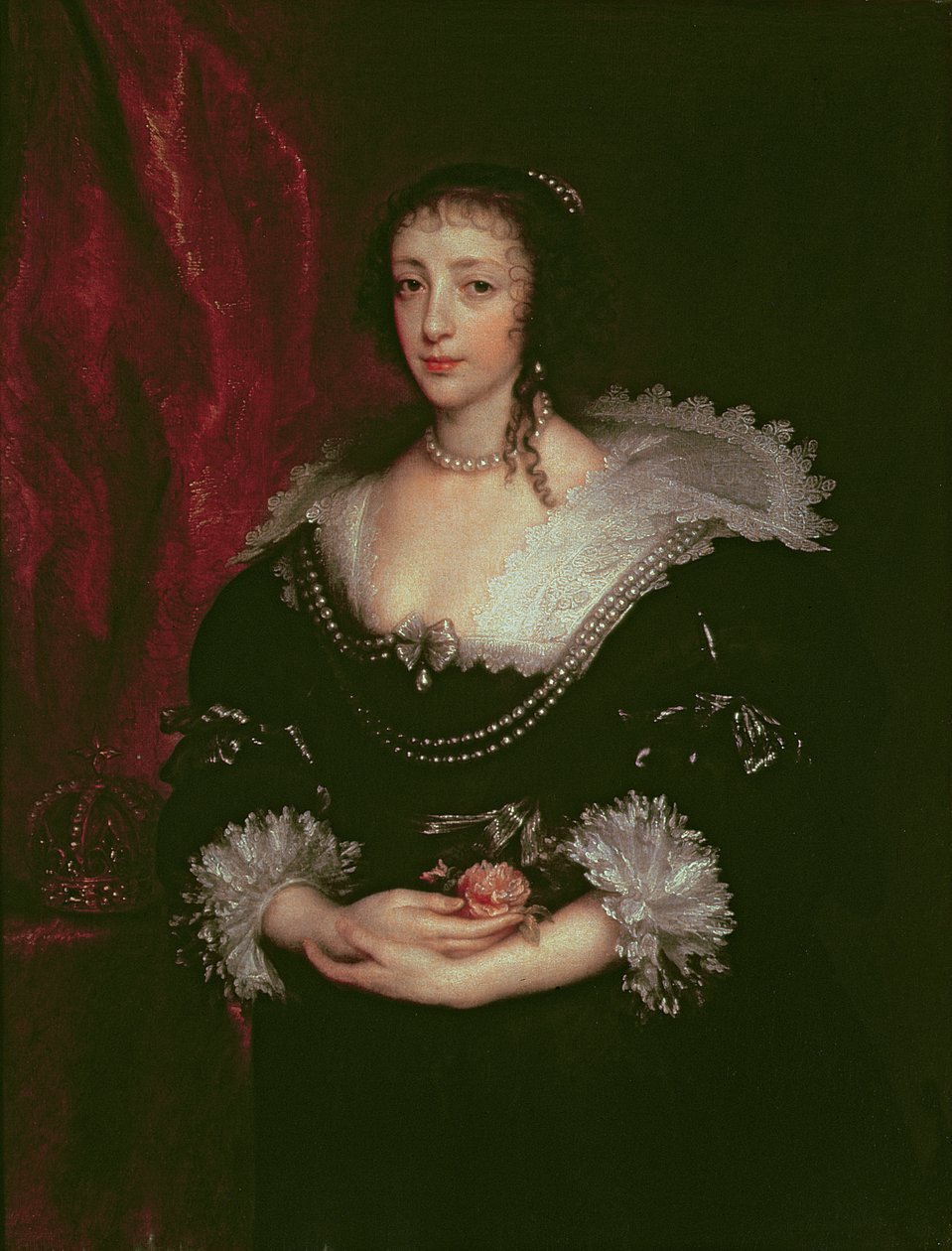 Dronning Henrietta Maria (1609-1669), dronningkonsort af Charles I af England, 1632 af Anthony van Dyck
